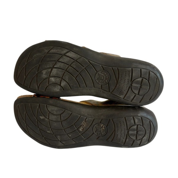 Mephisto Leopard Print Leather Adjustable Buckle Slide Sandals Women 8.5 EU 39 - Picture 6 of 7